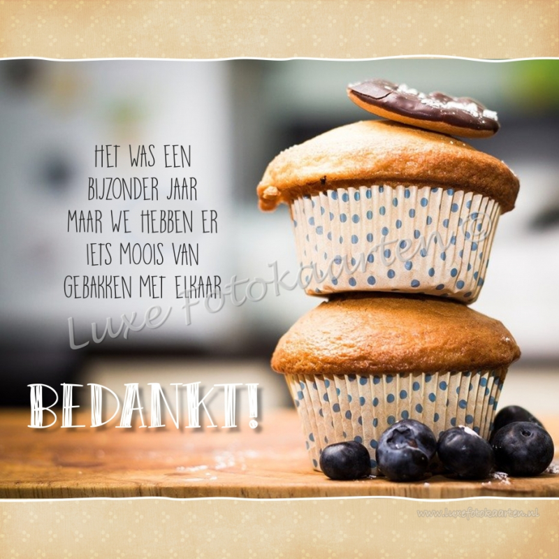 Bedankt Juf - cupcakes